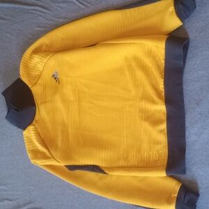 Adidas COLD RDY Pullover Size Medium Yellow Black Training Crewneck
